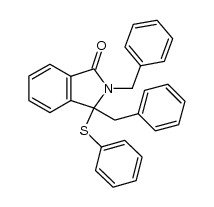 2,3-dibenzyl-3-(phenylthio)isoindolin-1-one Structure