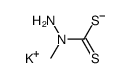 N-methyl-hydrazinecarbodithioic acid, potassium salt Structure