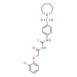 N-({[4-(1-azepanylsulfonyl)phenyl]amino}carbonothioyl)-2-(2-chlorophenoxy)acetamide Structure