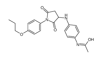 N-[4-[[2,5-dioxo-1-(4-propoxyphenyl)pyrrolidin-3-yl]amino]phenyl]acetamide结构式
