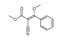 E,Z-Methyl 2-Cyano-3-methoxy-3-phenylpropenoate结构式