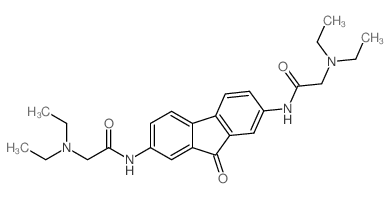 N,N-(9-Oxo-3H-fluorene-2,7-diyl)bis(2-(diethylamino)acetamide结构式