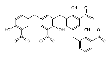 2-<2-Hydroxy-5-(2-hydroxy-3-nitro)benzyl-3-nitro>benzyl-4-<(4-hydroxy-3-nitro)benzyl>-6-nitrophenol结构式