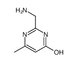 4(1H)-Pyrimidinone, 2-(aminomethyl)-6-methyl- (9CI) structure