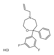 4-Allyl-7-(3,5-difluoro-phenyl)-7-phenyl-[1,4]oxazepane; hydrochloride Structure
