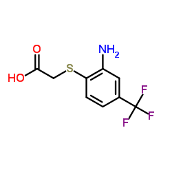 {[2-Amino-4-(trifluoromethyl)phenyl]sulfanyl}acetic acid结构式