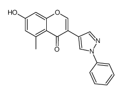 7-hydroxy-5-methyl-3-(1-phenyl-1H-pyrazol-4-yl)-chromen-4-one Structure