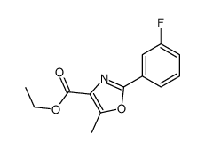 ethyl 2-(3-fluorophenyl)-5-methyl-1,3-oxazole-4-carboxylate Structure