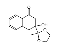 3-hydroxy-3-(2-methyl-[1,3]dioxolan-2-yl)-3,4-dihydro-2H-naphthalen-1-one结构式