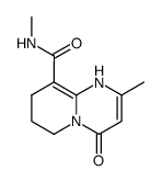 2-methyl-4-oxo-1,6,7,8-tetrahydro-4H-pyrido[1,2-a]pyrimidine-9-carboxylic acid methylamide结构式