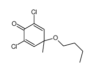 4-butoxy-2,6-dichloro-4-methylcyclohexa-2,5-dien-1-one结构式