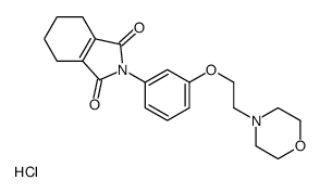 2-[3-(2-morpholin-4-ium-4-ylethoxy)phenyl]-4,5,6,7-tetrahydroisoindole-1,3-dione,chloride Structure