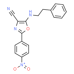 2-(4-nitrophenyl)-5-(phenethylamino)oxazole-4-carbonitrile Structure