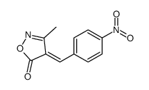 3-methyl-4-[(4-nitrophenyl)methylidene]-1,2-oxazol-5-one结构式