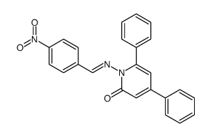 1-[(4-nitrophenyl)methylideneamino]-4,6-diphenylpyridin-2-one结构式