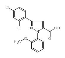 3-(2,4-dichlorophenyl)-1-(2-methoxyphenyl)-1h-pyrazole-5-carboxylic acid结构式