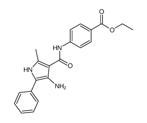 4-[(4-Amino-2-methyl-5-phenyl-1H-pyrrole-3-carbonyl)-amino]-benzoic acid ethyl ester结构式