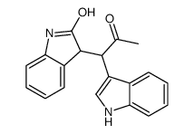 3-[1-(1H-indol-3-yl)-2-oxopropyl]-1,3-dihydroindol-2-one Structure