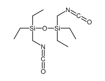 [diethyl(isocyanatomethyl)silyl]oxy-diethyl-(isocyanatomethyl)silane结构式