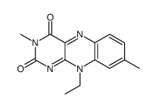 10-ethyl-3,8-dimethylbenzo[g]pteridine-2,4-dione Structure