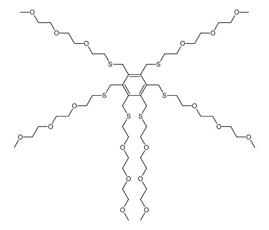 Hexakis-(2-thia-5,8,11-trioxadodecyl)-benzol结构式