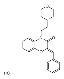 2-benzylidene-4-(2-morpholin-4-yl-ethyl)-4H-benzo[1,4]oxazin-3-one, hydrochloride结构式