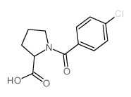 N-(4-氯苯甲酰基)-l-脯氨酸结构式