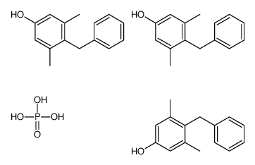 4-benzyl-3,5-dimethylphenol,phosphoric acid Structure