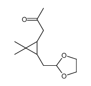 1-[3-(1,3-dioxolan-2-ylmethyl)-2,2-dimethylcyclopropyl]propan-2-one结构式