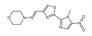 (E)-1-[2-(1-methyl-5-nitroimidazol-2-yl)-1,3-thiazol-4-yl]-N-morpholin-4-ylmethanimine结构式