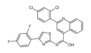 2-(2,4-dichlorophenyl)-N-[4-(2,4-difluorophenyl)-1,3-thiazol-2-yl]quinoline-4-carboxamide Structure