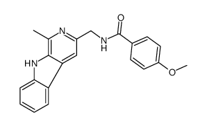 N-(1-Methyl-9H-pyrido[3,4-b]indol-3-ylmethyl)-4-methoxybenzamide Structure