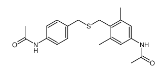 N-[4-(4-Acetylamino-benzylsulfanylmethyl)-3,5-dimethyl-phenyl]-acetamide Structure