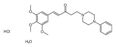 (E)-5-(4-phenylpiperazin-1-yl)-1-(3,4,5-trimethoxyphenyl)pent-1-en-3-one,hydrate,hydrochloride结构式