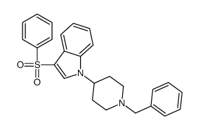 3-(benzenesulfonyl)-1-(1-benzylpiperidin-4-yl)indole结构式