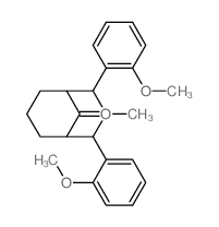 6,8-bis(2-methoxyphenyl)-7-methyl-7-azabicyclo[3.3.1]nonan-9-one结构式