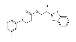 [2-(1-benzofuran-2-yl)-2-oxoethyl] 3-(3-methylphenoxy)propanoate结构式