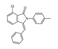 3-benzylidene-7-chloro-2-p-tolyl-2,3-dihydro-isoindol-1-one结构式