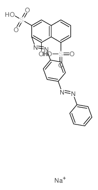 (7Z)-8-oxo-7-[(4-phenyldiazenylphenyl)hydrazinylidene]naphthalene-1,6-disulfonic acid结构式