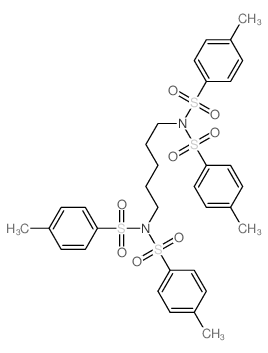 N-[5-[bis-(4-methylphenyl)sulfonylamino]pentyl]-4-methyl-N-(4-methylphenyl)sulfonyl-benzenesulfonamide结构式