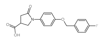(RS)-1-[4-(4-fluoro-benzyloxy)-phenyl]-5-oxo-pyrrolidine-3-carboxylic acid结构式
