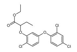ethyl 2-[2-chloro-5-(2,4-dichlorophenoxy)phenoxy]butanoate结构式