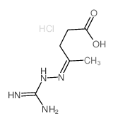 Pentanoic acid,4-[2-(aminoiminomethyl)hydrazinylidene]-, hydrochloride (1:1)结构式