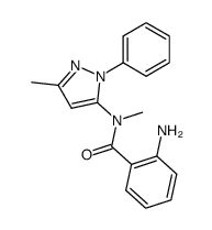 2-amino-N-methyl-N-(3-methyl-1-phenyl-1H-pyrazol-5-yl)benzamide结构式