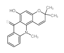 6-Hydroxy-3,3,12-trimethyl-3,12-dihydro-7H-pyrano[2,3-c]acridine-7-thione结构式