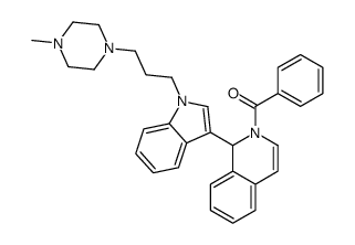 [1-[1-[3-(4-methylpiperazin-1-yl)propyl]indol-3-yl]-1H-isoquinolin-2-yl]-phenylmethanone Structure