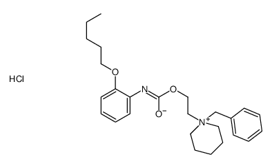 2-(1-benzylpiperidin-1-ium-1-yl)ethyl N-(2-pentoxyphenyl)carbamate,chloride结构式