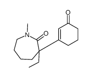 3-ethylhexahydro-1-methyl-3-(3-oxo-1-cyclohexen-1-yl)-2H-azepin-2-one结构式