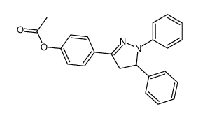 1-acetoxy-4-(1,5-diphenyl-4,5-dihydro-1H-pyrazol-3-yl)-benzene Structure