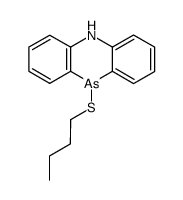 10-butylsulfanyl-5,10-dihydro-phenarsazine结构式